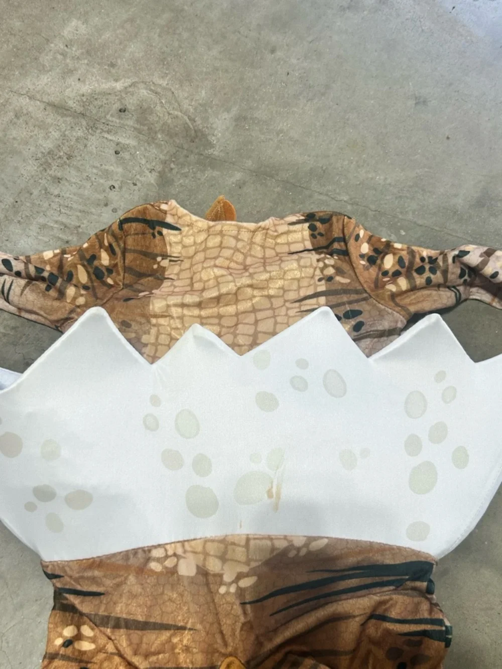 Baby T-Rex Brown Dinosaur Egg Halloween Costume with Tail | Size 6-12 mos